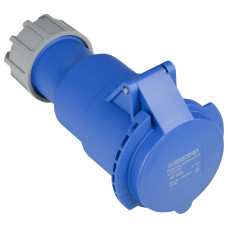 Розетка 3P 32А IP44 переносна синя АСКО-УКРЕМ 27 COMBI