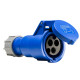 Розетка 3P 16А IP44 переносная синяя АСКО-УКРЕМ 27 COMBI