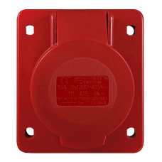 Розетка 3P+N+PE 16А 380В IP44 скрытая красная АСКО-УКРЕМ, A0080030003