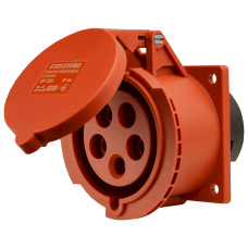 Розетка 5P 32А IP44 скрытая красная АСКО-УКРЕМ 27 COMBI