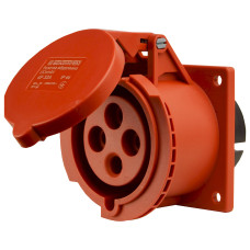 Розетка 4P 32А IP44 скрытая красная АСКО-УКРЕМ 27 COMBI