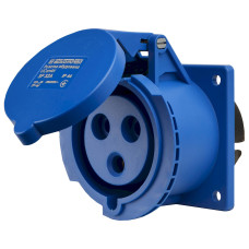 Розетка 3P 32А IP44 скрытая синяя АСКО-УКРЕМ 27 COMBI