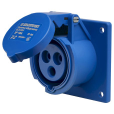 Розетка 3P 16А IP44 скрытая синяя АСКО-УКРЕМ 27 COMBI