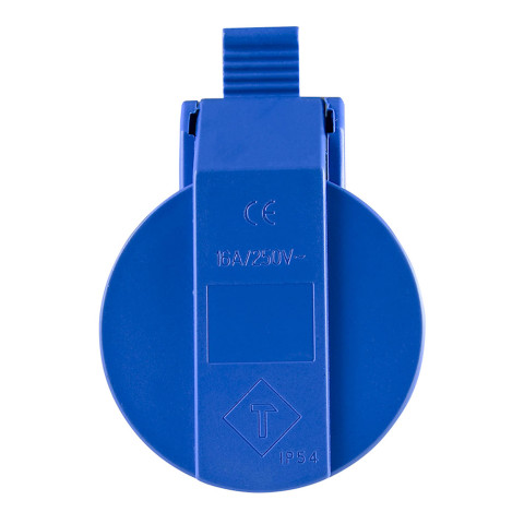 Розетка 2P+PE 16А 220В IP44 переносная синяя АСКО-УКРЕМ, A0080030010