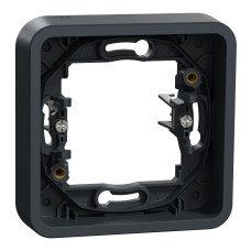 Рамка 1-местная безвинтовые клеммы IP55 чёрная Schneider Electric Mureva S