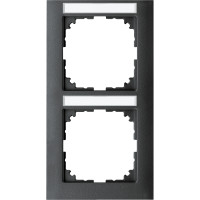 Рамка 2-местная антрацит Schneider Electric Merten System M-Pure, MEG4022-3614