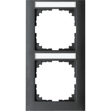 Рамка 2-местная антрацит Schneider Electric Merten System M-Pure, MEG4022-3614