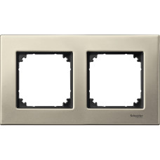 Рамка 2-місна метал титан Schneider Electric Merten System M-Elegance