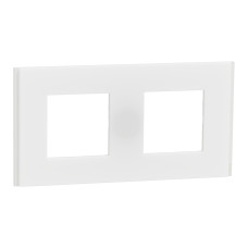 Рамка 2-місна матова біла Schneider Electric Unica Deco Material