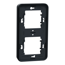 Рамка 2-местная вертикальная IP55 чёрная Schneider Electric Mureva S