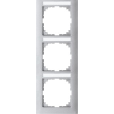 Рамка 3-місна алюміній Schneider Electric Merten System M-Pure, MEG4032-3660