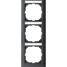 Рамка 3-місна антрацит Schneider Electric Merten System M-Pure, MEG4032-3614