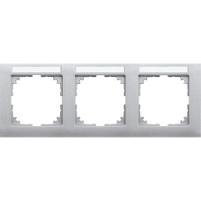 Рамка 3-місна алюміній Schneider Electric Merten System M-Pure, MEG4031-3660