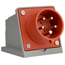 Вилка 5P 16А IP44 стаціонарна червона АСКО-УКРЕМ 27 COMBI, A0080010139