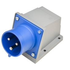 Вилка 3P 16А IP44 стаціонарна синя АСКО-УКРЕМ 27 COMBI, A0080010135