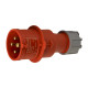 Вилка 16А IP44 переносная красная АСКО-УКРЕМ 27 COMBI, A0080010106