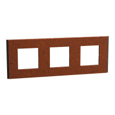 Рамка 3-місна теракотова Schneider Electric Unica Deco Material