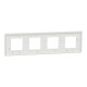 Рамка 4-местная матовая белая Schneider Electric Unica Deco Material