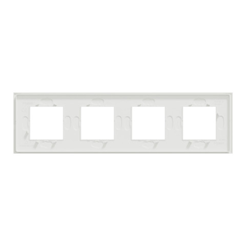 Рамка 4-местная матовая белая Schneider Electric Unica Deco Material