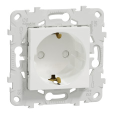Розетка з заземленням біла Schneider Electric Unica New, NU503718