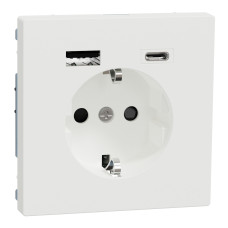 Розетка с заземлением матовая белая Schneider Electric Merten System Design