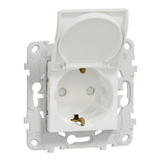 Розетка з заземленням гвинтові клеми 16А біла Schneider Electric Unica New, NU503718TA