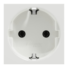 Розетка з заземленням гвинтові клеми 16А біла Schneider Electric Unica New, NU303618