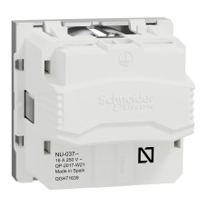 Розетка з заземленням зі шторками гвинтові клеми алюміній Schneider Electric Unica New