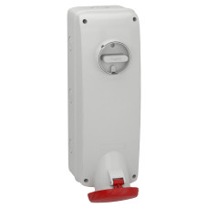 Розетка 63А IP65 серая Schneider Electric Mureva, PKB63P535