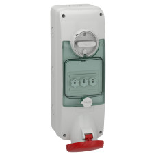 Розетка 63А 415В IP65 серая Schneider Electric Mureva, PKB63R534