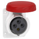 Розетка 3P+PE 16А 380В IP67 червона Schneider Electric Mureva, PKF16G734