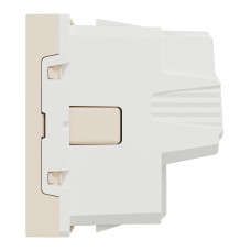 Розетка 1-місна без заземлення зі шторками слонова кістка Schneider Electric Unica New