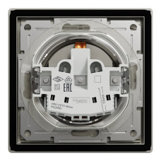 Розетка 1-місна з заземленням IP44 бронза Schneider Electric Asfora