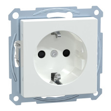 Розетка 1-місна з заземленням активно-біла Schneider Electric Merten System M