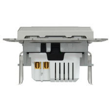 Розетка 2-местная с USB Type-A + Type-C 21 Вт скрытая алюминий Schneider Electric Asfora