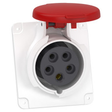 Розетка 3P+N+PE 16А 380В IP44 скрытая серая Schneider Electric Mureva, PKY16F435