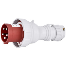 Вилка 3P+N+PE 63А 400В IP67 переносная красная ETI, 4482031