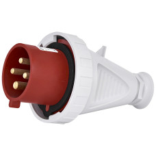 Вилка 3P+PE 32А 380В IP67 переносная красная ETI, 4482028