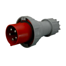 Вилка 3P+N+PE 125А 400В IP67 переносная красная ETI, 4482033