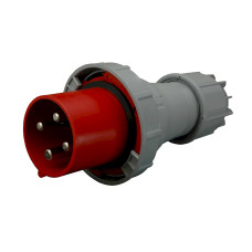 Вилка 3P+PE 125А 380В IP67 переносная красная ETI, 4482032