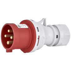 Вилка 3P+PE 32А 400В IP44 переносна червона ETI, 4482020