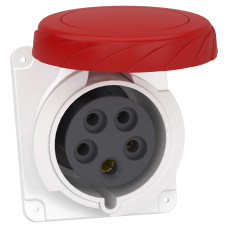 Розетка 3P+N+PE 32А 380В IP67 скрытая серая Schneider Electric Mureva, PKF32F735