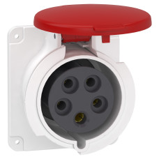 Розетка 32А 380В IP44 скрытая серая Schneider Electric Mureva
