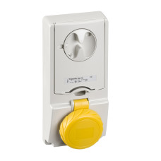 Розетка 2P+PE 16А 130В AC IP65 серая Schneider Electric Mureva, 82178