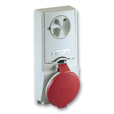 Розетка 2P+PE 16А 415В AC IP44 серая Schneider Electric Mureva, 82134