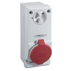 Розетка 2P+PE 16А 415В AC IP44 серая Schneider Electric Mureva, 83034