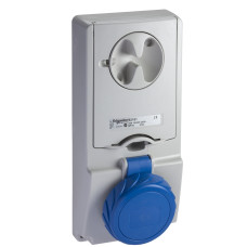 Розетка 3P+PE 16А 250В AC IP65 серая Schneider Electric Mureva, 82182
