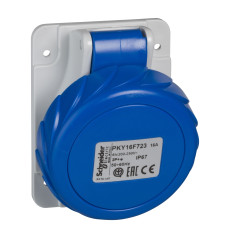 Розетка 3P+PE 32А 250В AC серая Schneider Electric Mureva, PKY32F724