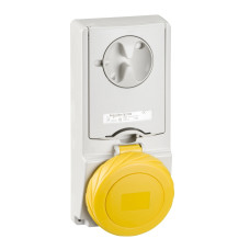 Розетка 3P+N+PE 32А 130В AC IP65 серая Schneider Electric Mureva, 82191