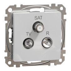 Розетка кінцева R/TV/SAT 4 дБ алюміній Schneider Electric Sedna Design